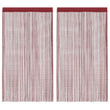 Rideaux de fil vidaxl 100x250 cm de vin rouge 2 sts