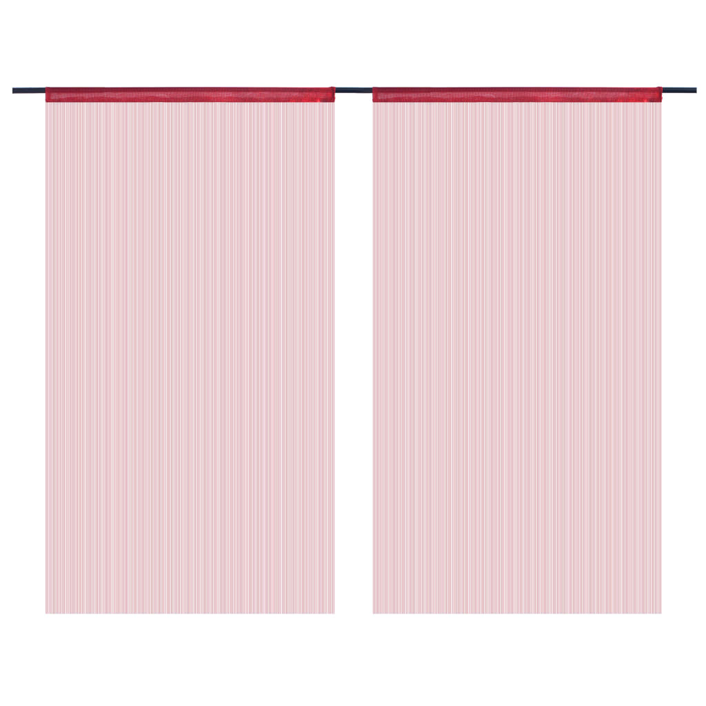 Rideaux de fil vidaxl 100x250 cm de vin rouge 2 sts