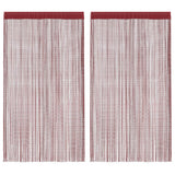 Rideaux de fil vidaxl 140x250 cm de vin rouge 2 pcs