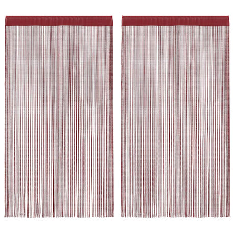 Rideaux de fil vidaxl 140x250 cm de vin rouge 2 pcs