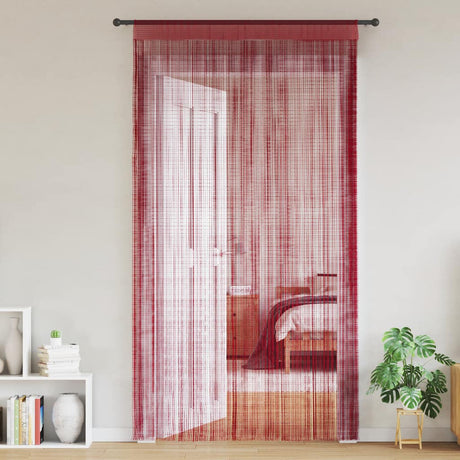Rideaux de fil vidaxl 140x250 cm de vin rouge 2 pcs