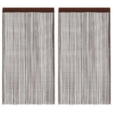Rideaux de fil vidaxl 100x250 cm brun 2 pcs