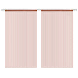 Rideaux de fil vidaxl 100x250 cm brun 2 pcs