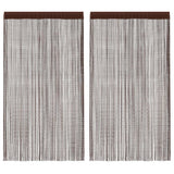 Rideaux de fil vidaxl 140x250 cm brun 2 pcs