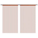 Žične zavese vidaxl 140x250 cm rjave 2 pcs