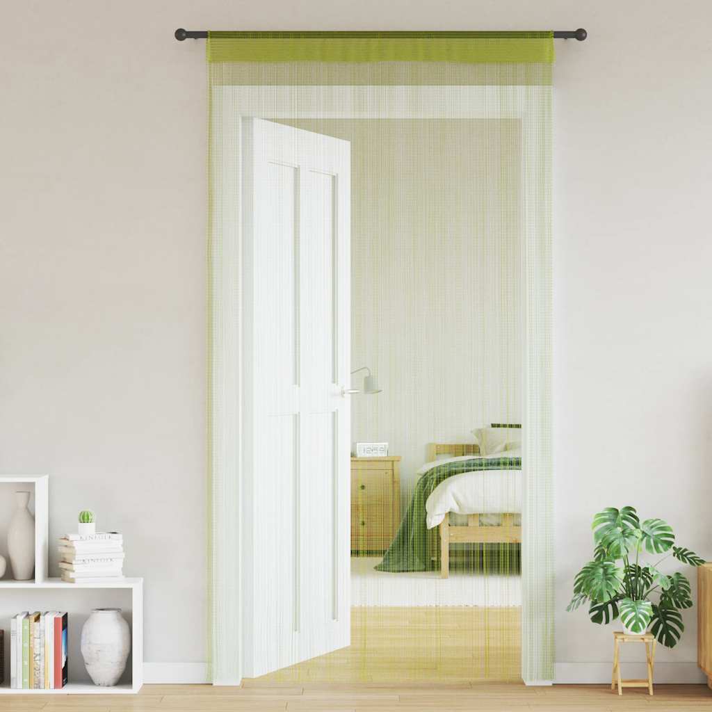 Rideaux de fil vidaxl 100x250 cm verts 2 pcs