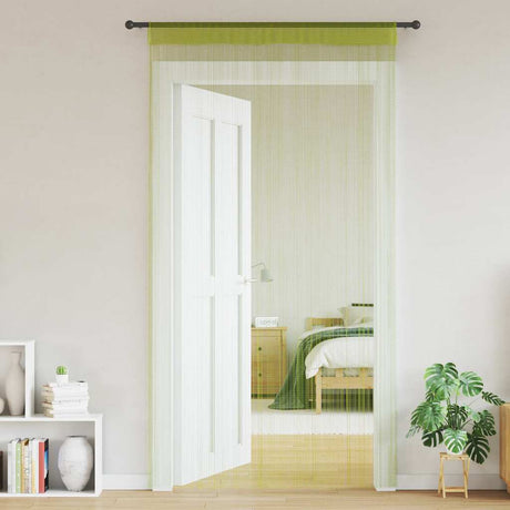Rideaux de fil vidaxl 100x250 cm verts 2 pcs