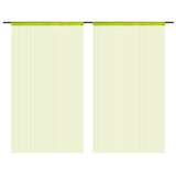 Rideaux de fil vidaxl 100x250 cm verts 2 pcs