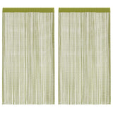 Rideaux de fil vidaxl 140x250 cm vert 2 sts