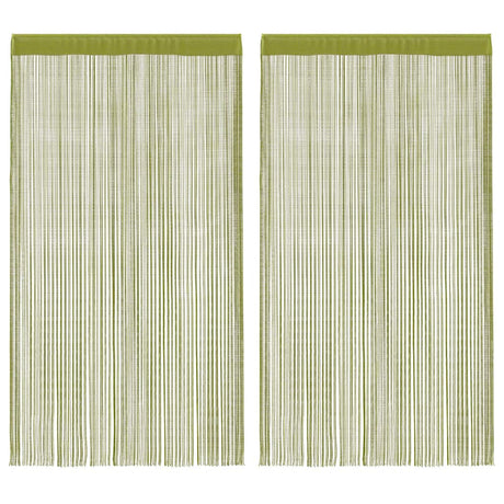 Rideaux de fil vidaxl 140x250 cm vert 2 sts