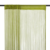 Rideaux de fil vidaxl 140x250 cm vert 2 sts