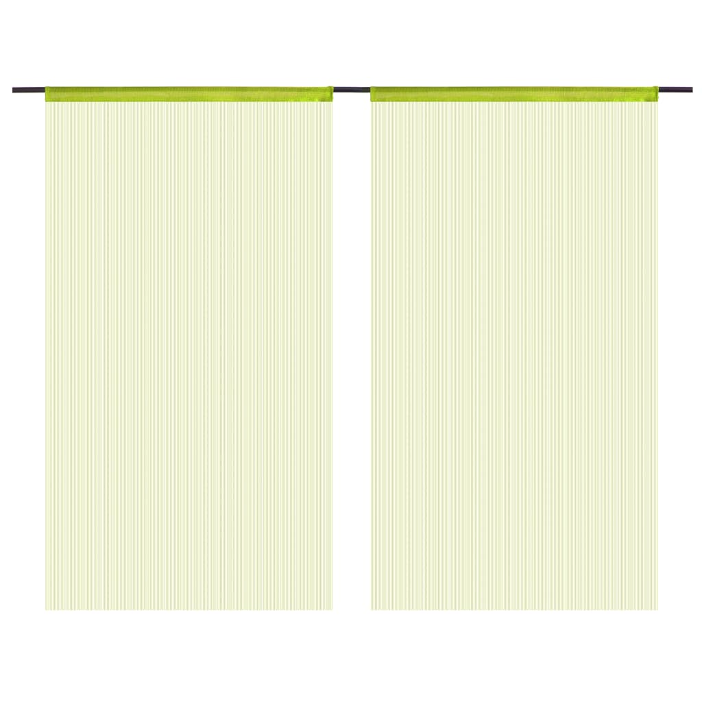 Rideaux de fil vidaxl 140x250 cm vert 2 sts