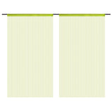 Rideaux de fil vidaxl 140x250 cm vert 2 sts