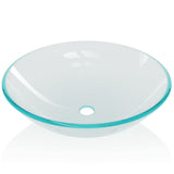Vidaxl Verre durcie de lavabo 42 cm Transparent