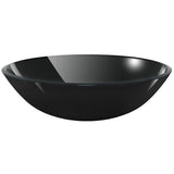 Vidaxl Verre durcie en verre durci 42 cm noir