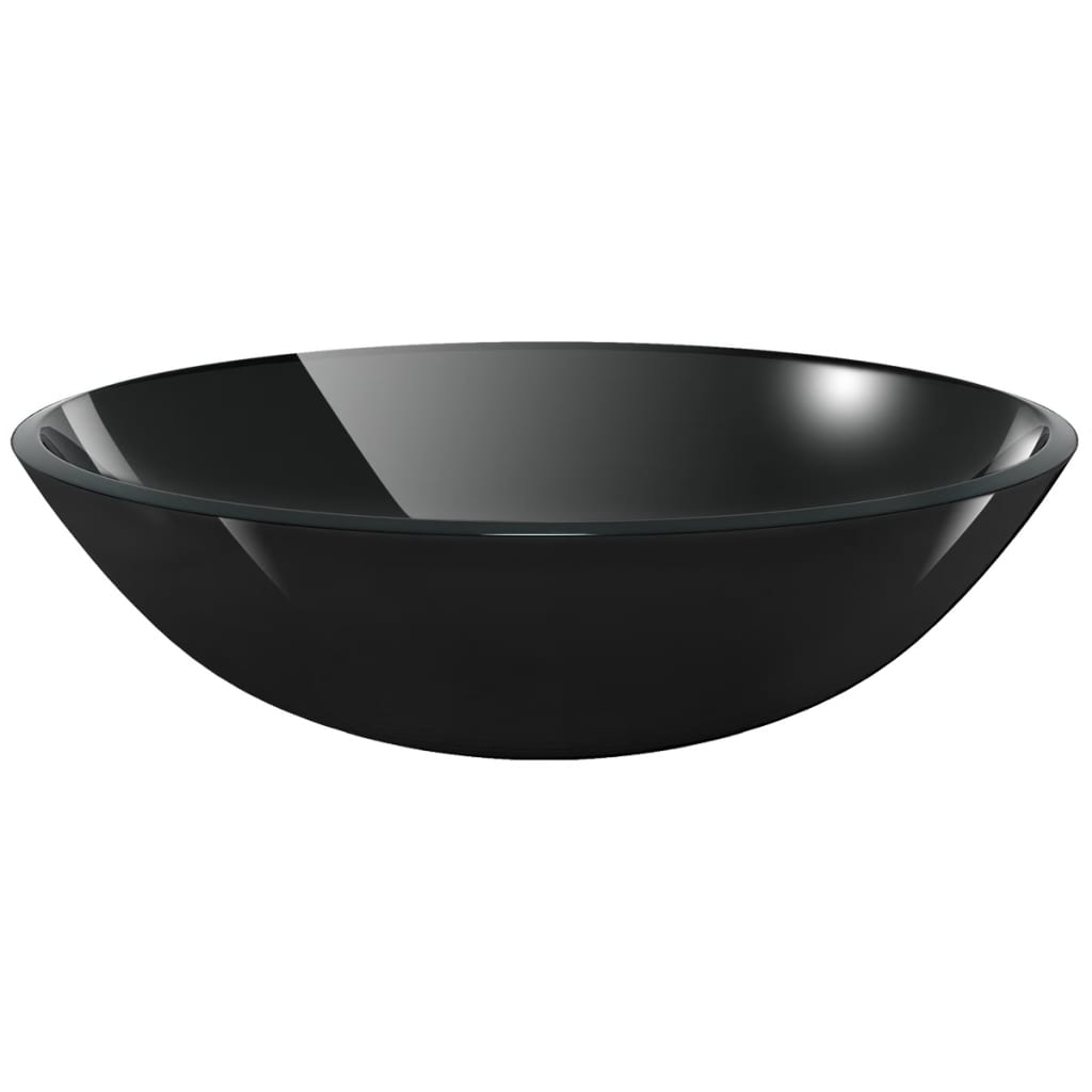 Hartowane szkło Vidaxl Washbasin 42 cm czarne