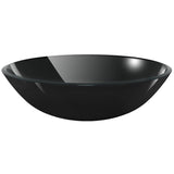 Hartowane szkło Vidaxl Washbasin 42 cm czarne