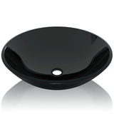 Vidaxl Verre durcie en verre durci 42 cm noir