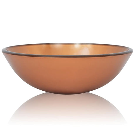 Vidaxl Verre durcie du lavabo 42 cm brun