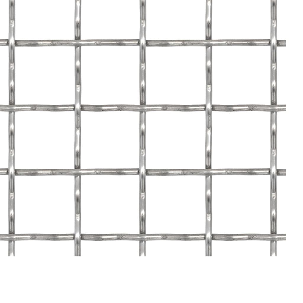 Vidaxl Wire Gate Mesh intrecciata 100x85 cm 21x21x2,5 mm in acciaio inossidabile