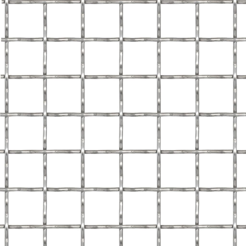 Fidaxl Fense Mesh tissé 50x50 cm 31x31x3 mm en acier inoxydable