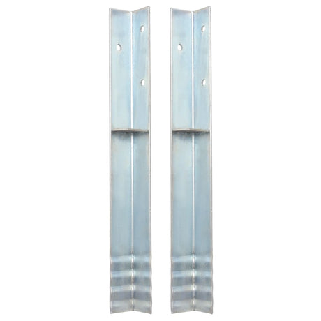 Vidaxl moulu en forme de mouche en L 5x5x50 cm en acier galvanisé 2 pcs