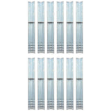 Vidaxl Merceau en forme de grenier en L 5x5x50 cm en acier galvanisé 12 pcs