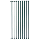 Vidaxl Garden Posts 1 m en métal vert 10 pcs
