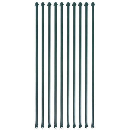 Vidaxl Garden Posts 1 m en métal vert 10 pcs