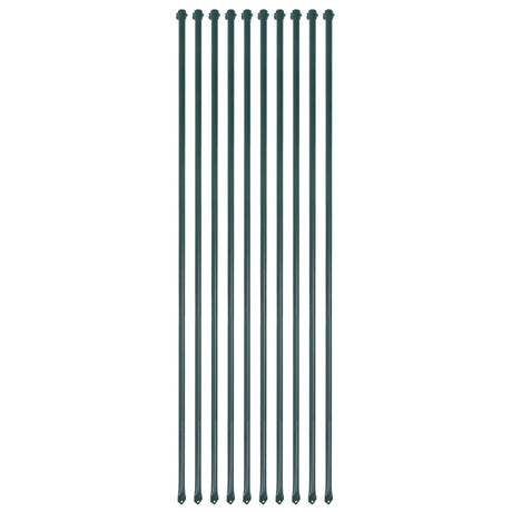 Vidaxl Garden Posts 1,5 m en métal vert 10 pcs