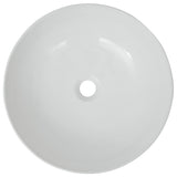 Vidaxl Washbasin okrogla bela 41,5x13,5 cm keramika