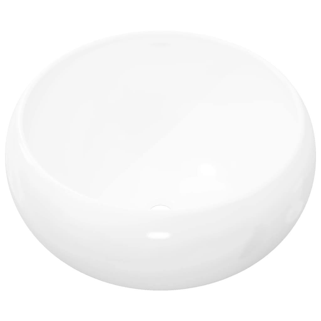 Vidaxl Washbasin Round 40x15 cm Ceramic White