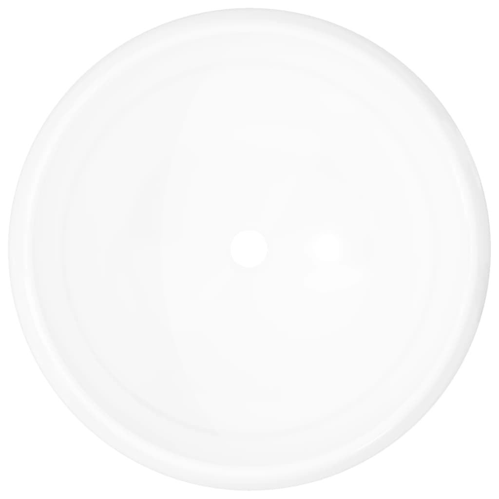 Vidaxl Washbasin Round 40x15 cm Ceramic White