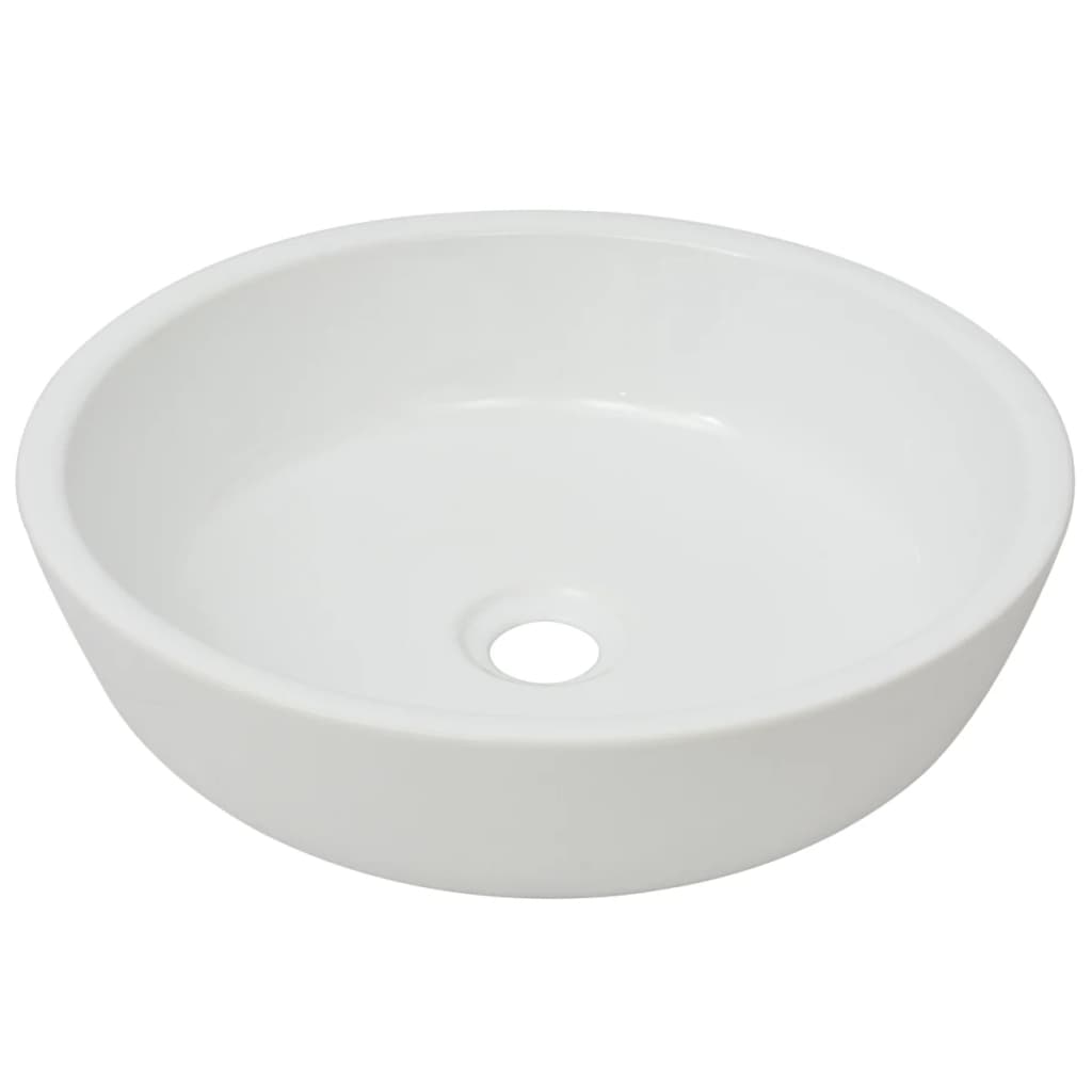 Vidaxl Washbasin kulatá bílá 42x12 cm keramika