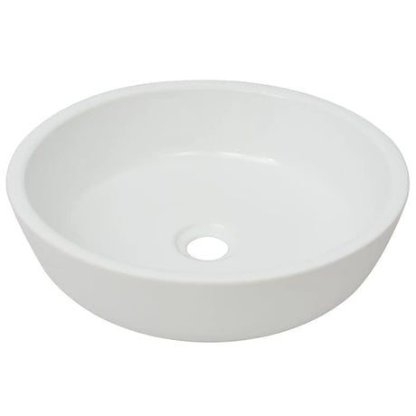 Vidaxl lavabo-lavabo blanc rond 42x12 cm céramique