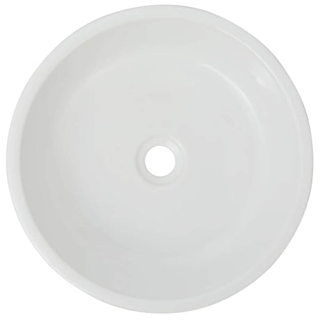 Vidaxl lavabo-lavabo blanc rond 42x12 cm céramique