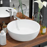 Vidaxl Washbasin kulatá bílá 42x12 cm keramika