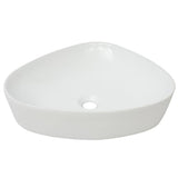 Trikotna bela vidaxl Washbasin 50,5x41x12 cm keramika