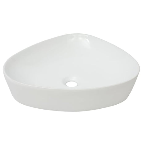 Vidaxl Wash-basin blanc triangulaire 50.5x41x12 cm Céramique