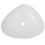 Vidaxl Wash-basin blanc triangulaire 50.5x41x12 cm Céramique