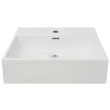 Vidaxl Washbasin con foro gru bianco 51.5x38.5x15 cm ceramico