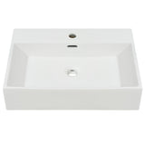 Vidaxl Washingin avec taphole blanc 60.5x42.5x14,5 cm de céramique