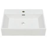 VidaXL Washbasin with taphole White 60.5x42.5x14.5 cm ceramics