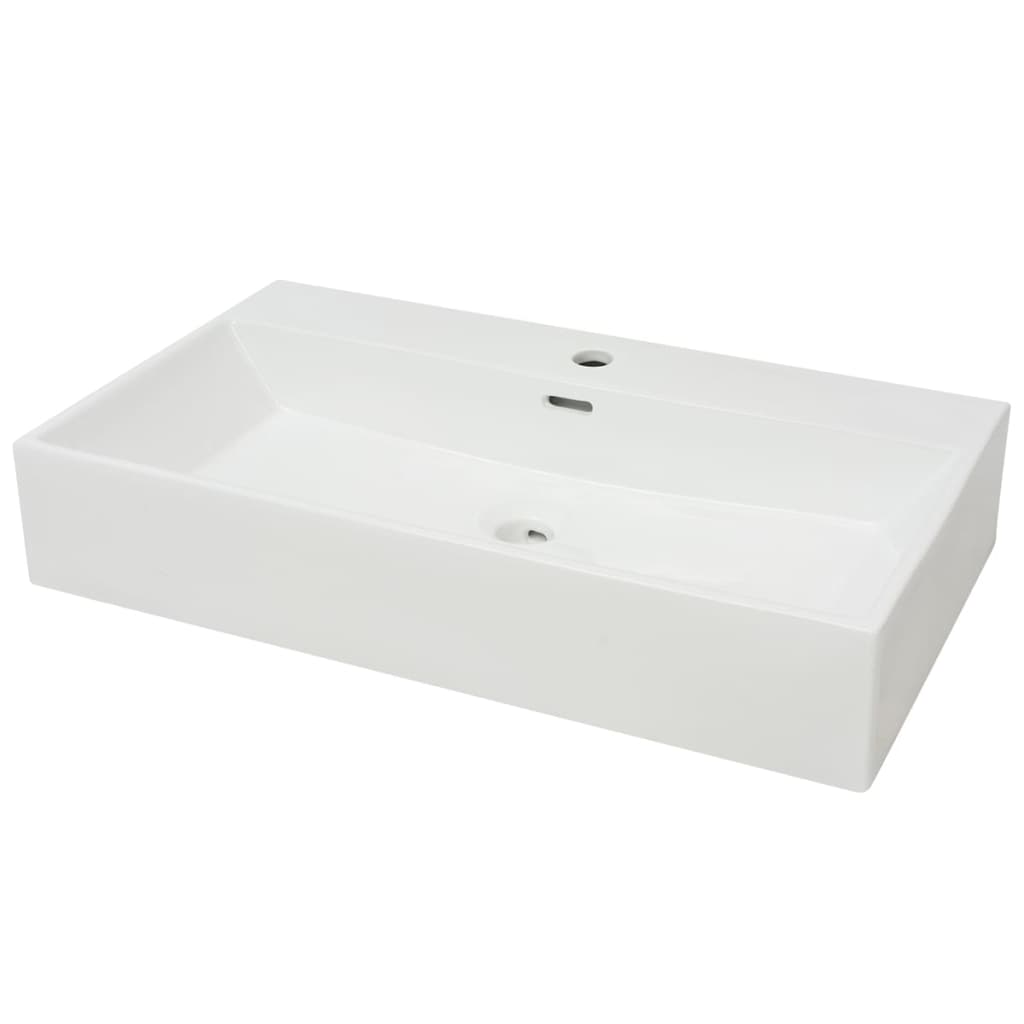 Vidaxl Washbasin s tafolo belo 76x42.5x14,5 cm Muermiek