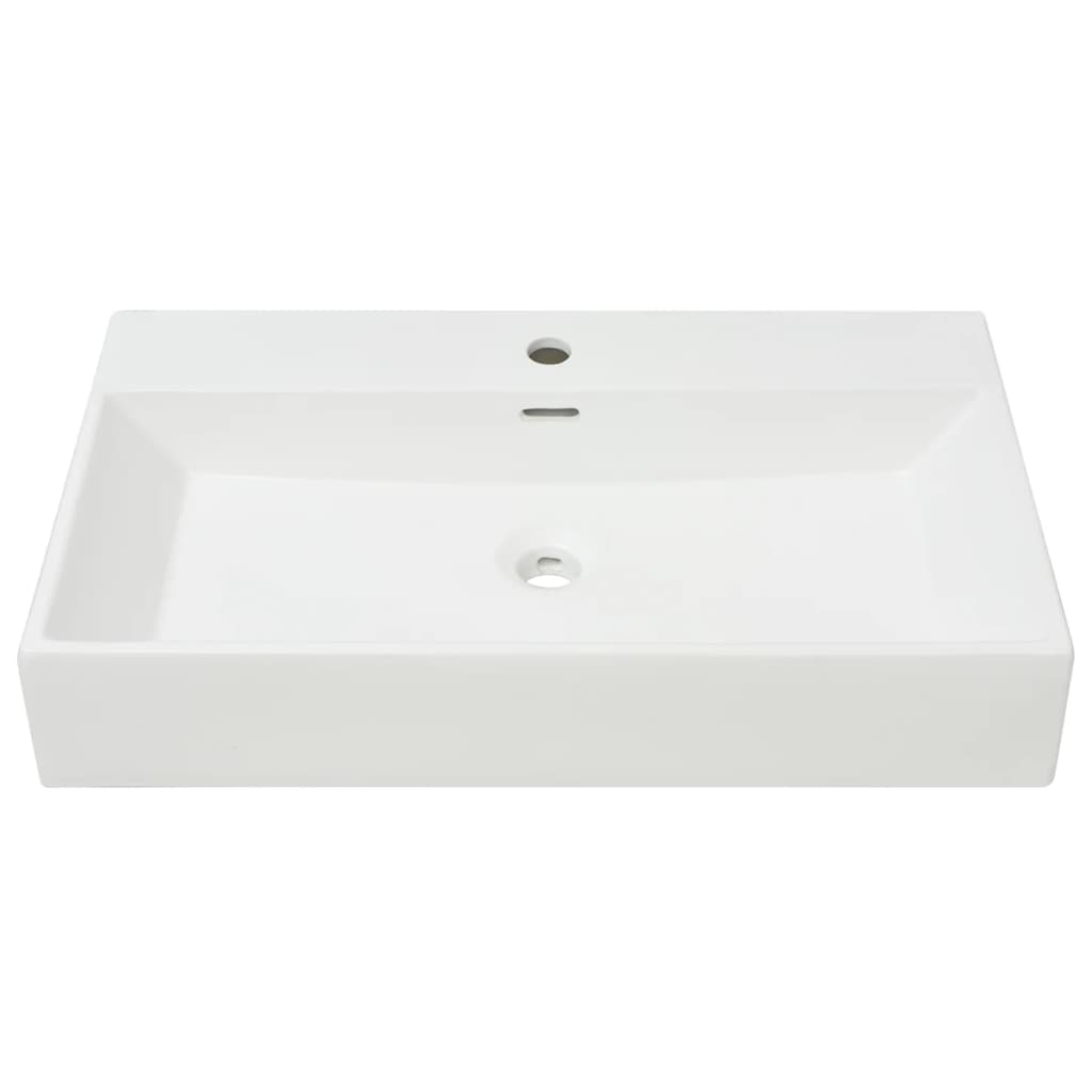 Vidaxl Washbasin s tafolo belo 76x42.5x14,5 cm Muermiek