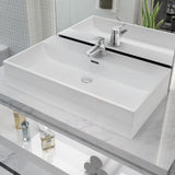 Vidaxl Washbasin s tafolo belo 76x42.5x14,5 cm Muermiek