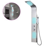 Panneau de douche Vidaxl plié en acier inoxydable