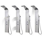 Panneau de douche Vidaxl plié en acier inoxydable