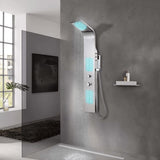 Panneau de douche Vidaxl plié en acier inoxydable