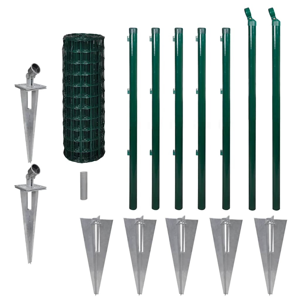 Vidaxl Euro Hek 10x0,8 m en acier vert